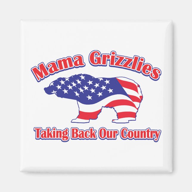 Mamma Grizzlies Magnet (Framsidan)