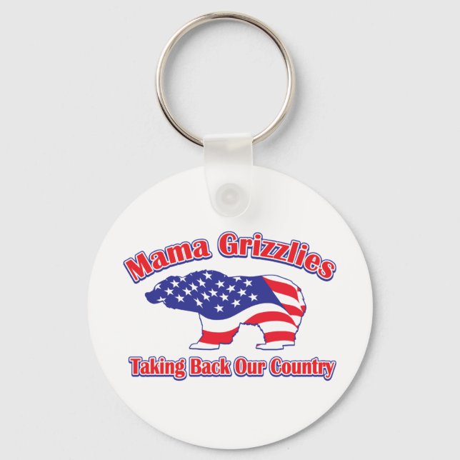 Mamma-Grizzlies Nyckelring (Framsida)