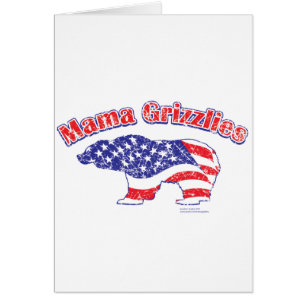 Mamma-Grizzly-Distress Hälsningskort