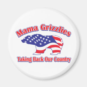 Mamma-Grizzly Magnet