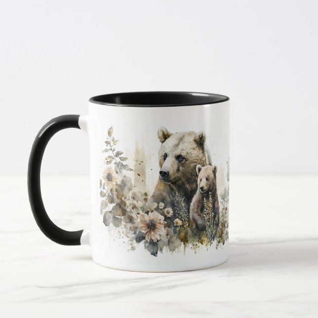 Mamma Grizzly och unge-mugg Mugg (Vänster)