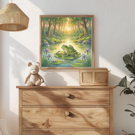 Mamma Groda och Grodyngel Dagsnursery Poster