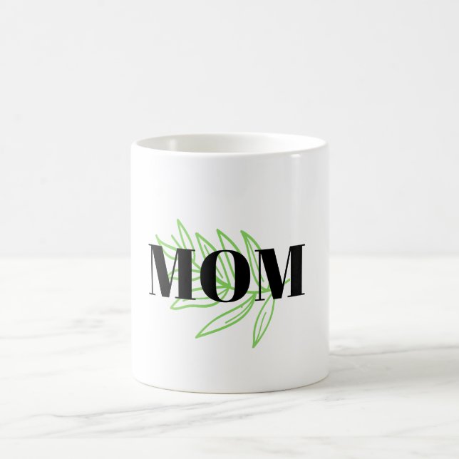 mamma grönt blad kaffemugg (Center)
