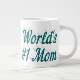 Mamma grönt, halv text, jättekaffe mugg jumbo mugg