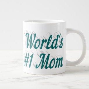 Mamma grönt, halv text, jättekaffe mugg jumbo mugg