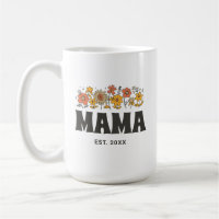 Mamma Groovy Flower Retro Vintage Blommigt Anpassn