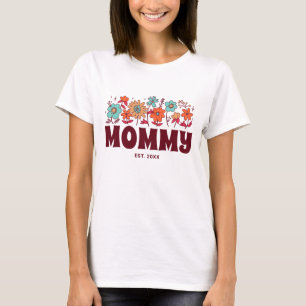 Mamma Groovy Flower Retro Vintage Blommigt Mamma T Shirt