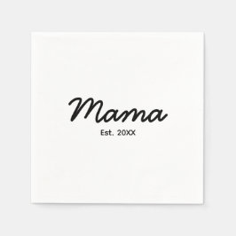 Mamma Grundad År | Mamma Personlig Datum Pappersservett