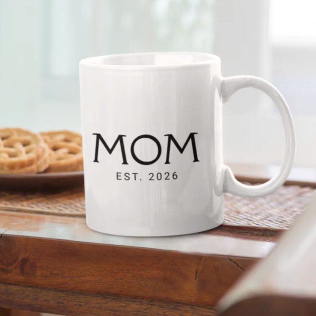 Mamma Grundad År Ny Mamma Present Kaffemugg (Skapare uppladdad)