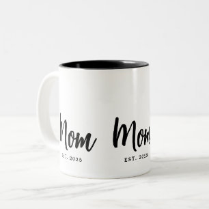 Mamma Grundad År Ny Mamma Present Två-Tonad Mugg