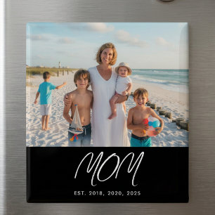 Mamma Grundad Foto Mors Dag Kylskåp Magnet