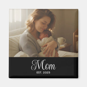 Mamma Grundad Foto Mors Dag Magnet