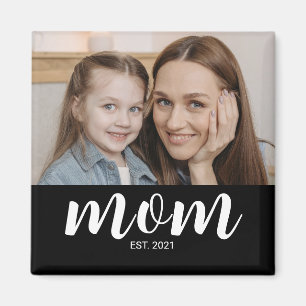 Mamma Grundad Foto Mors Dag Magnet