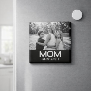 Mamma Grundad Foto Mors Dag Magnet