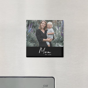 Mamma Grundad Foto Mors Dag  Magnet