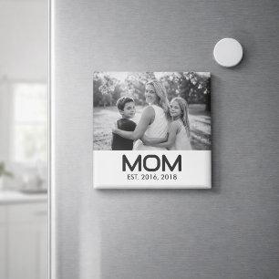 Mamma Grundad Foto Present  Magnet