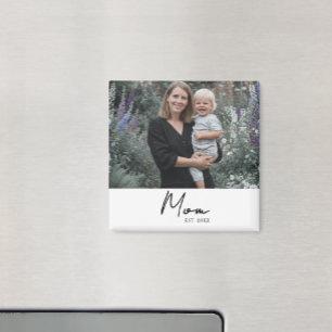 Mamma Grundad Foto Present Magnet