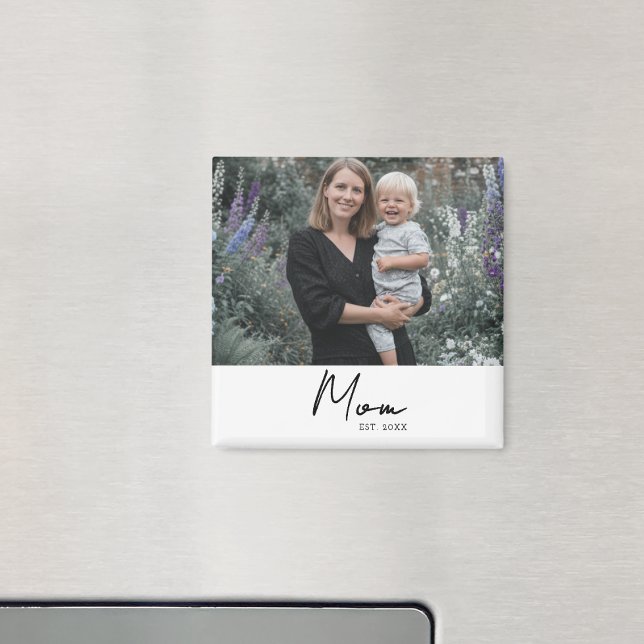 Mamma Grundad Foto Present Magnet (Skapare uppladdad)
