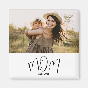 Mamma Grundad Foto Present Magnet