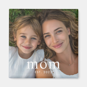 Mamma Grundad Foto Present Magnet