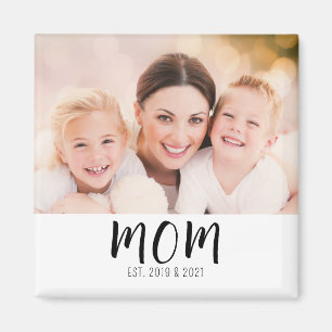Mamma Grundad Foto Present Magnet