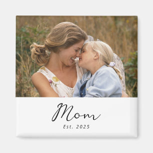 Mamma Grundad Foto Present Magnet