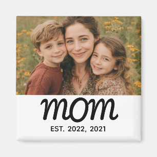 Mamma Grundad Foto Present Magnet