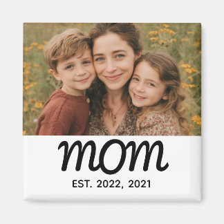 Mamma Grundad Foto Present Magnet