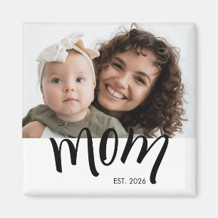 Mamma Grundad Kepsar Svarta Anpassad År Ny Mamma Magnet