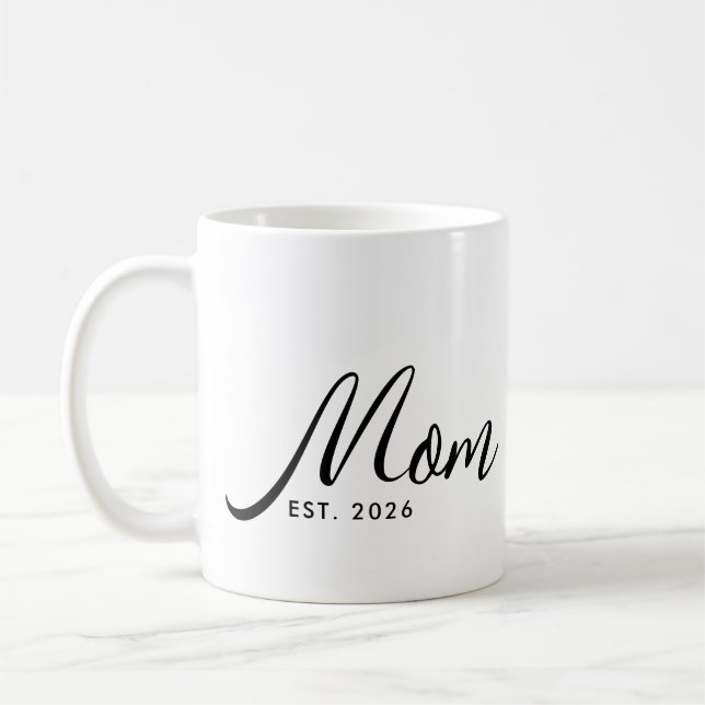 Mamma Grundad Ny Mamma Gåva Kaffemugg (Vänster)