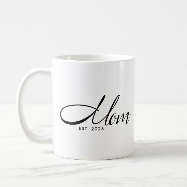 Mamma Grundad Ny Mamma Gåva Kaffemugg (Vänster)