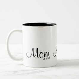 Mamma Grundad Ny Mamma Present Två-Tonad Mugg
