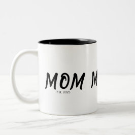 Mamma Grundad Ny Mamma Present Två-Tonad Mugg