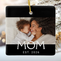 Mamma Grundad Svart Vitt Typografi Foto