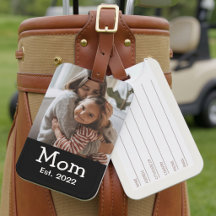 Mamma Grundad Vit Rolig Foto Golfväska