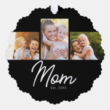 Mamma Grundade 3 Foto Skrift Svart