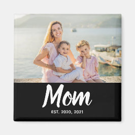 Mamma Grundade datum Mors dag Foto Magnet