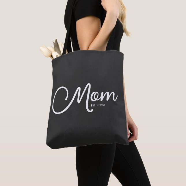Mamma Grundade Ny Mamma Present Toteväska Tygkasse (Närbild)