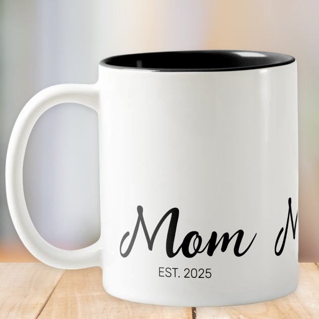 Mamma Grundade Ny Mamma Present  Två-Tonad Mugg (Skapare uppladdad)