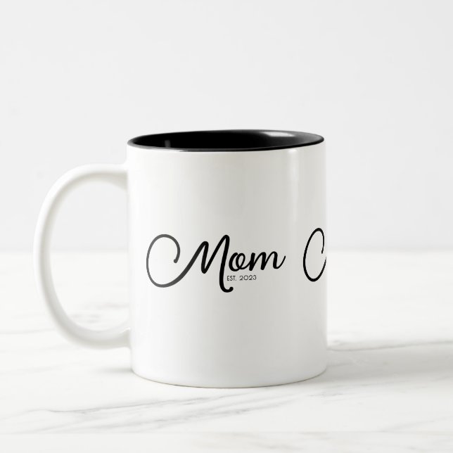 Mamma Grundade Ny Mamma Present Tvåtons Kaffemugg (Vänster)