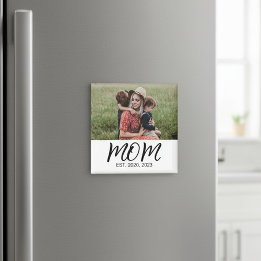 Mamma Grundat Foto Present  Magnet