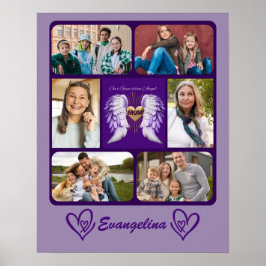 Mamma Guardian Angel Vingar 6 Photo Collage och Na Poster