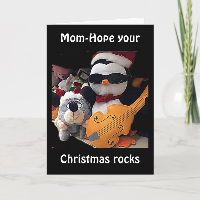 MAMMA-H0PE Y0UR JUL "R0CKS"-DU STEN HELGKORT (Framsida)