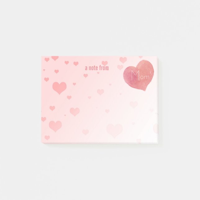 Mamma häftehjärta som Posta-det noterar Post-it Block (Framsida)