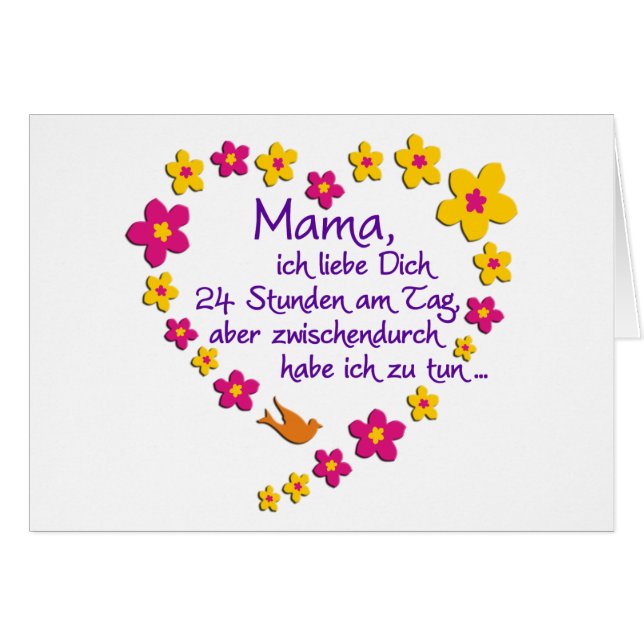 Mamma Hälsningskort (Framsidan Horizontal)