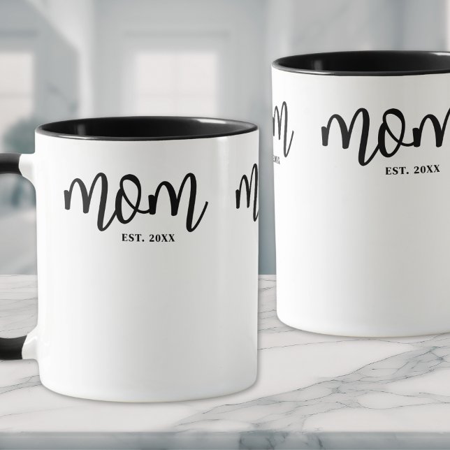Mamma har etablerat en ny mamma Gift Mugg (Mom Established New Mom Gift Mug)