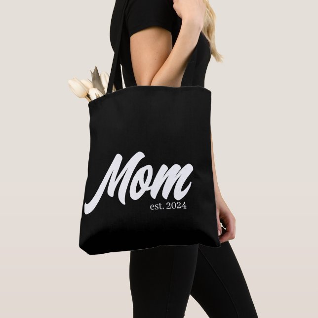 Mamma har etablerat en ny mamma Gift Tygkasse (Närbild)