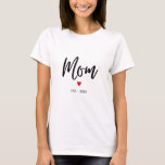 Mamma har etablerat moderna minimalister t shirt<br><div class="desc">Fira den nya mammas första Mor-dag med denna moderna och enkla typografi.</div>
