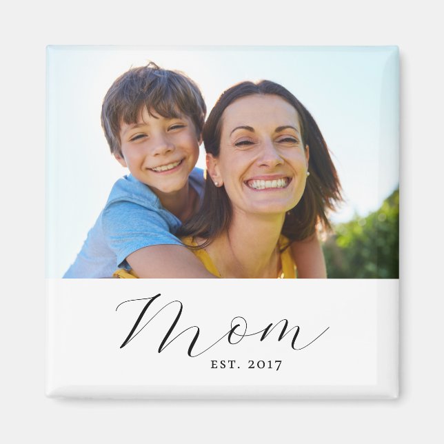 Mamma har etablerat Photo Gift Magnet (Framsidan)