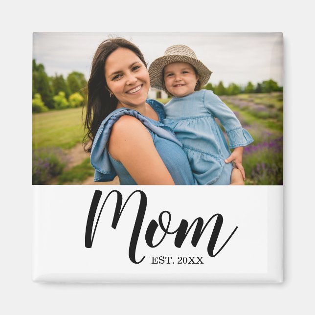 Mamma har etablerat Photo Gift Magnet (Framsidan)